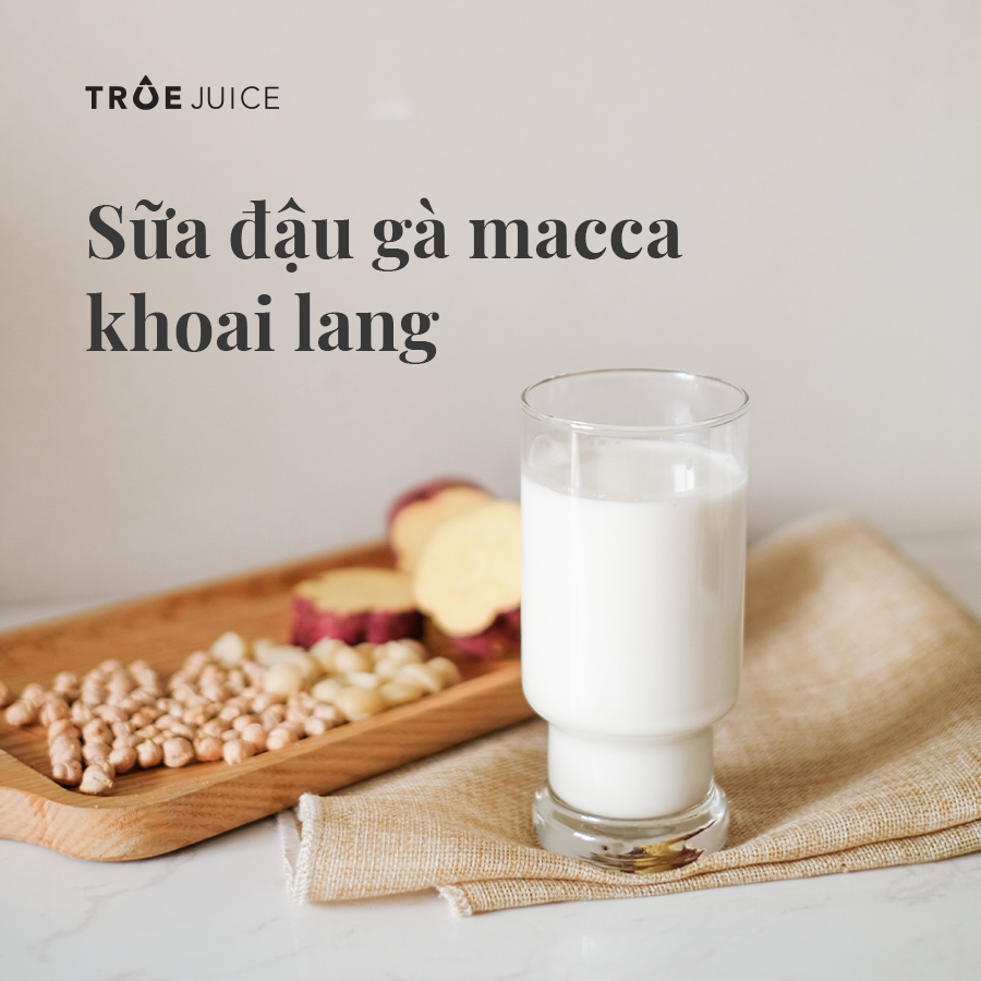 sữa đậu gà macca khoai lang