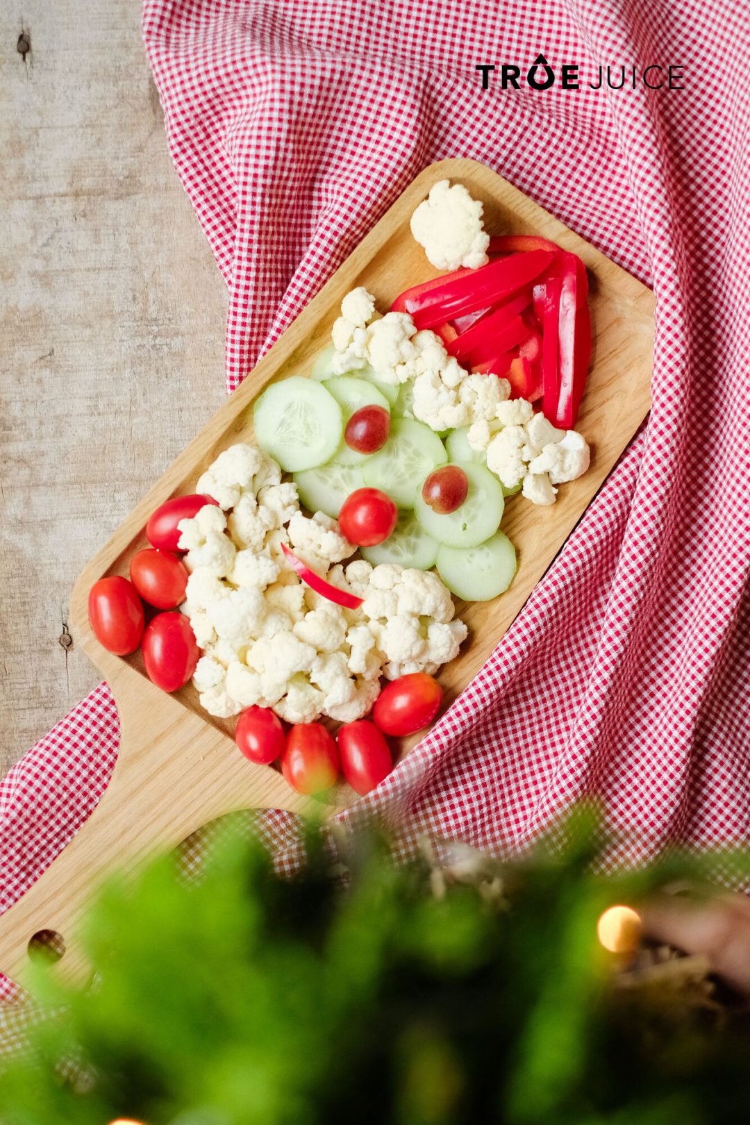 trang trí rau củ mùa Giáng sinh