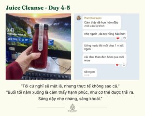 chị Quyên Juice Cleanse day 4-5